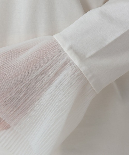 A part by(アパートバイ)の「ソデチュールプリーツプルオーバー_長袖(Tシャツ/カットソー・レディース・ブラック/ライトグレー/オフホワイト・FREE)」の5枚目の写真