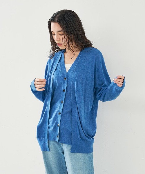 collex（コレックス）の「レイヤードカーディガン（カーディガン/ボレロ・レディース・ブルー/ブラウン/ブラック・フリー）」の15枚目の写真