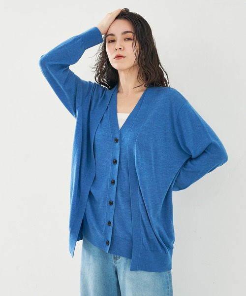 collex（コレックス）の「レイヤードカーディガン（カーディガン/ボレロ・レディース・ブルー/ブラウン/ブラック・フリー）」の16枚目の写真