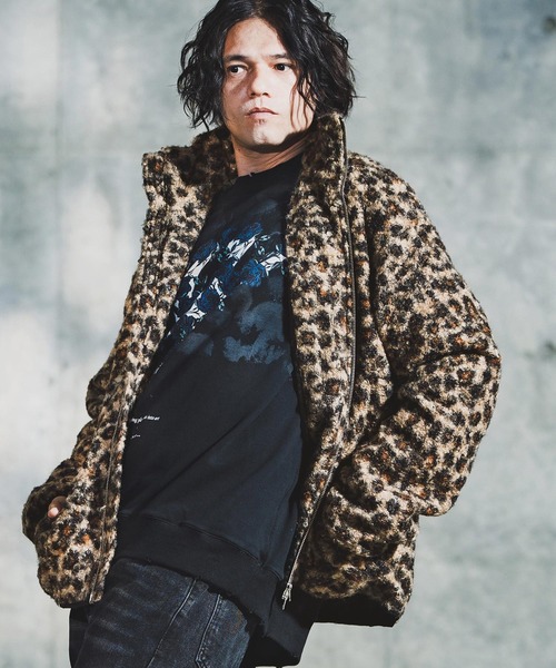 GLIMCLAP(グリムクラップ)の「mj11099-Fluffy Zip-Up Jacket - Poodle Faux Fur プードルファージャケット(192-056-gla-cf)(その他アウター・メンズ・ブラック系その他/キャメル/チャコール・S/M/L)」の9枚目の写真