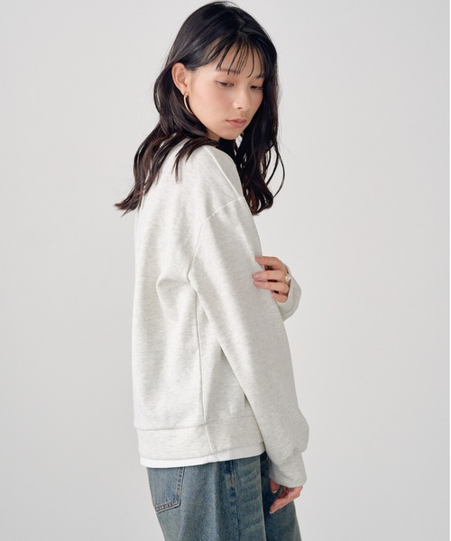 attiree(アティレー)の「レイヤードライクドッキングプルオーバー(スウェット・レディース・グレー/ライトグレー/ブラウン/ブラック・FREE)」の7枚目の写真