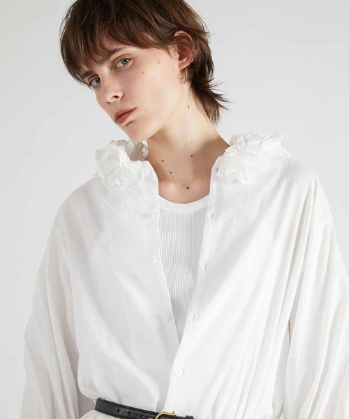 crinkle crinkle crinkle★フリルカラーシャツ crinkle crinkle crinkle】cotton frill collar shirts/コットン