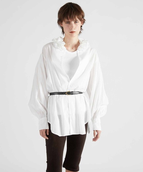 crinkle crinkle crinkle】cotton frill collar shirts/コットンフリル