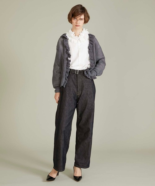 crinkle crinkle crinkle】cotton frill collar shirts/コットン