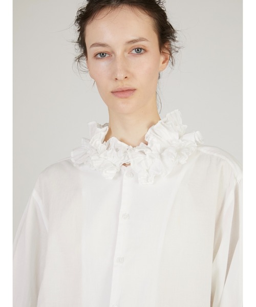crinkle crinkle crinkle】cotton frill collar shirts/コットンフリル