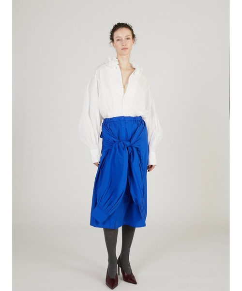 crinkle crinkle crinkle(クリンクルクリンクルクリンクル)の「【crinkle crinkle crinkle】cotton frill collar shirts/コットンフリルカラーシャツ(シャツ/ブラウス・レディース・ブラック/ホワイト/ブルー/レッド・FREE)」の19枚目の写真