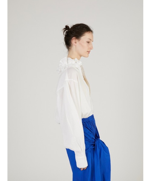 crinkle crinkle crinkle(クリンクルクリンクルクリンクル)の「【crinkle crinkle crinkle】cotton frill collar shirts/コットンフリルカラーシャツ(シャツ/ブラウス・レディース・ブラック/ホワイト/ブルー/レッド・FREE)」の17枚目の写真