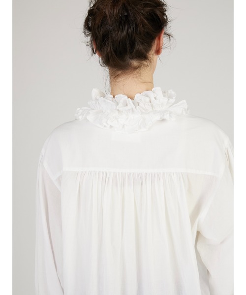crinkle crinkle crinkle】cotton frill collar shirts/コットンフリル