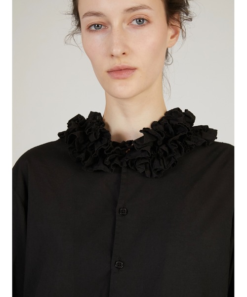 crinkle crinkle crinkle】cotton frill collar shirts/コットンフリル