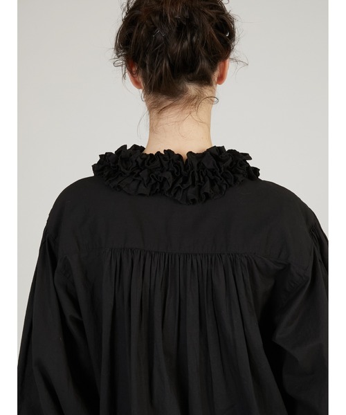 crinkle crinkle crinkle】cotton frill collar shirts/コットンフリル