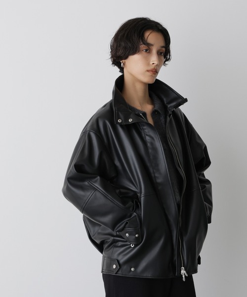 激レア》ナノユニバース nanouniverse 黒☆スタジャン M 無地柄