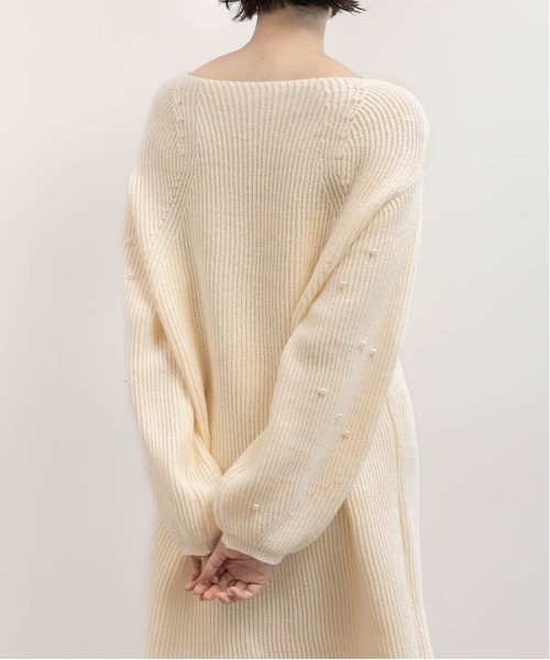 RANDA(ランダ)の「【選べる丈感】リボン×パール付きミニニットワンピース(ワンピース・レディース・ピンク/ホワイト・FT/FREE)」の21枚目の写真