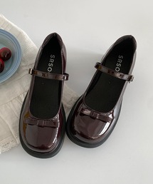 Nia（ニア）の「Nia(ニア)/厚底ヒール　クラシカルリボンローファー（ローファー）」