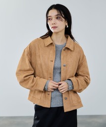 milli de l'air Suede-Like Boxy Blouson/スエードライクボクシーブルゾン