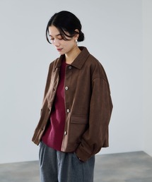 milli de l'air Suede-Like Boxy Blouson/スエードライクボクシーブルゾン