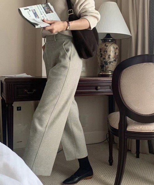 ReRe(リリ)の「サイドポケットセンタープレスパンツ(その他パンツ・レディース・カーキ/チャコール/ベージュ・MEDIUM)」の17枚目の写真
