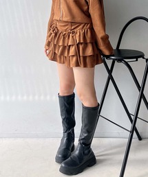 AS KNOW AS plus | ♪リボンとティアードミニスカート セットアップ対応(スカート)