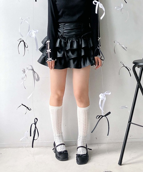 セール】♪リボンとティアードミニスカート セットアップ対応