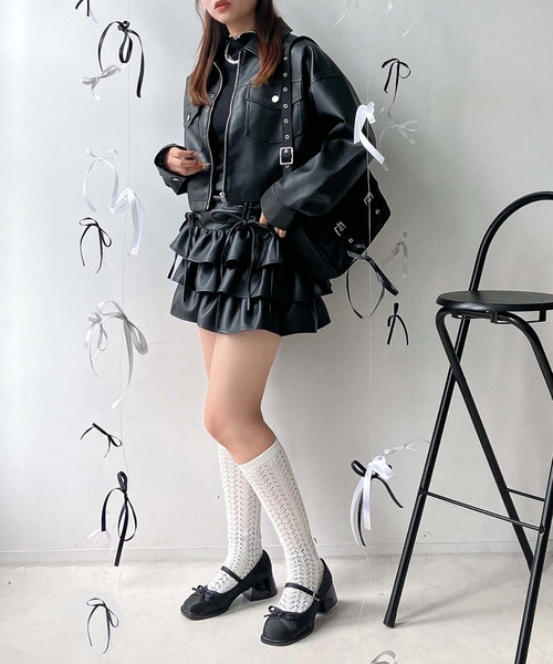 セール】♪リボンとティアードミニスカート セットアップ対応