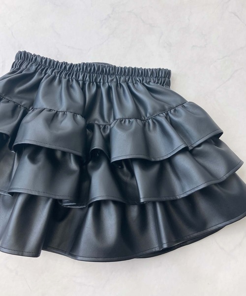AS KNOW AS plus（アズノゥアズプラス）の「♪リボンとティアードミニスカート セットアップ対応（スカート・レディース・ブラック系1/キャメル/スミクロ/ブラック系/ブラウン/サックスブルー系/カモフラージュ/ブラック系2/ネイビー系・FREE）」の13枚目の写真