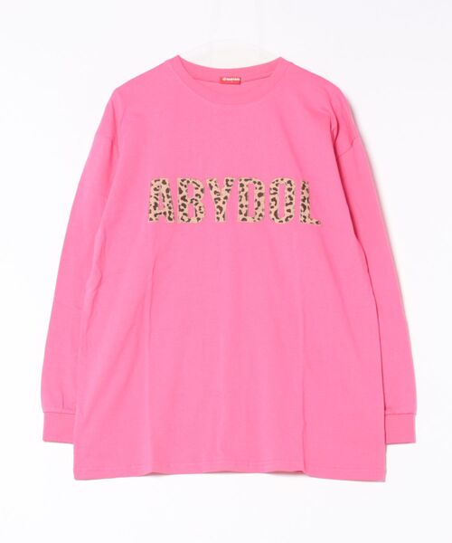 BABYDOLL(ベビードール)の「親子お揃い BIGヒョウ柄ロゴタイプロンT 1055A(Tシャツ/カットソー・レディース・ブラック/ホワイト/ピンク系その他7/グリーン系その他7・S/M/L/XL)」の4枚目の写真