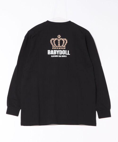 BABYDOLL(ベビードール)の「親子お揃い BIGヒョウ柄ロゴタイプロンT 1055A(Tシャツ/カットソー・レディース・ブラック/ホワイト/ピンク系その他7/グリーン系その他7・S/M/L/XL)」の5枚目の写真