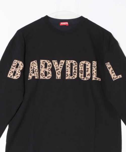 BABYDOLL(ベビードール)の「親子お揃い BIGヒョウ柄ロゴタイプロンT 1055A(Tシャツ/カットソー・レディース・ブラック/ホワイト/ピンク系その他7/グリーン系その他7・S/M/L/XL)」の6枚目の写真