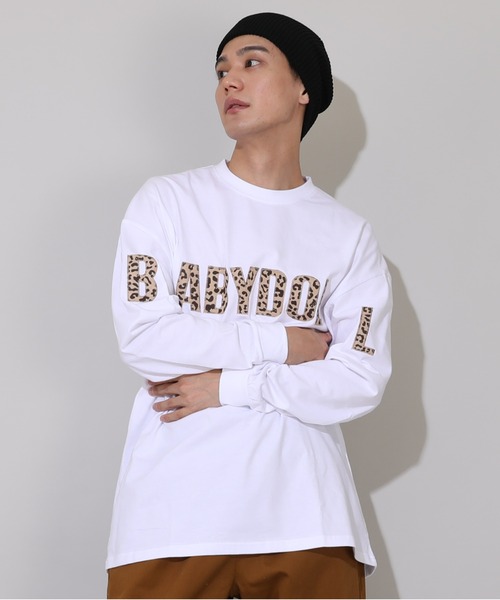 BABYDOLL(ベビードール)の「親子お揃い BIGヒョウ柄ロゴタイプロンT 1055A(Tシャツ/カットソー・レディース・ブラック/ホワイト/ピンク系その他7/グリーン系その他7・S/M/L/XL)」の1枚目の写真