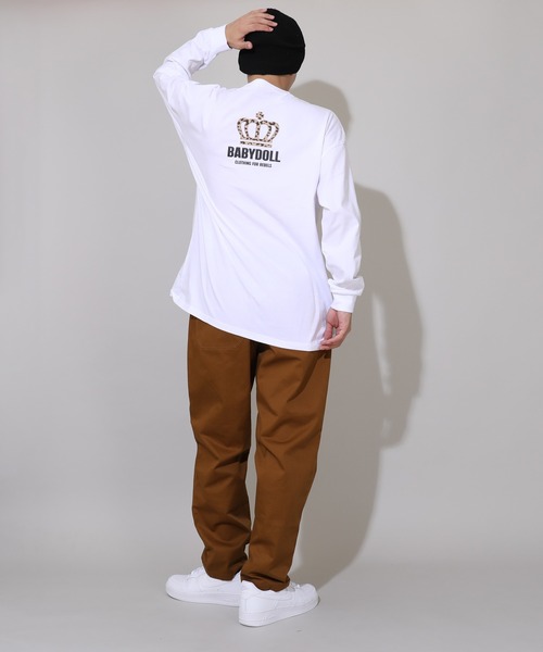 BABYDOLL(ベビードール)の「親子お揃い BIGヒョウ柄ロゴタイプロンT 1055A(Tシャツ/カットソー・レディース・ブラック/ホワイト/ピンク系その他7/グリーン系その他7・S/M/L/XL)」の12枚目の写真