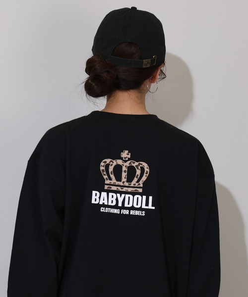 BABYDOLL(ベビードール)の「親子お揃い BIGヒョウ柄ロゴタイプロンT 1055A(Tシャツ/カットソー・レディース・ブラック/ホワイト/ピンク系その他7/グリーン系その他7・S/M/L/XL)」の18枚目の写真