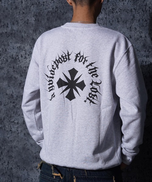 GUIDER(ガイダー)の「【GUIDER】クロス スウェット シャツ / Cross Sweat Shirt(スウェット・メンズ・ブラック/ホワイト系・S/M/L)」の2枚目の写真