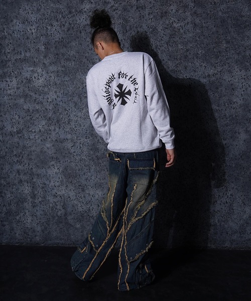 GUIDER(ガイダー)の「【GUIDER】クロス スウェット シャツ / Cross Sweat Shirt(スウェット・メンズ・ブラック/ホワイト系・S/M/L)」の7枚目の写真