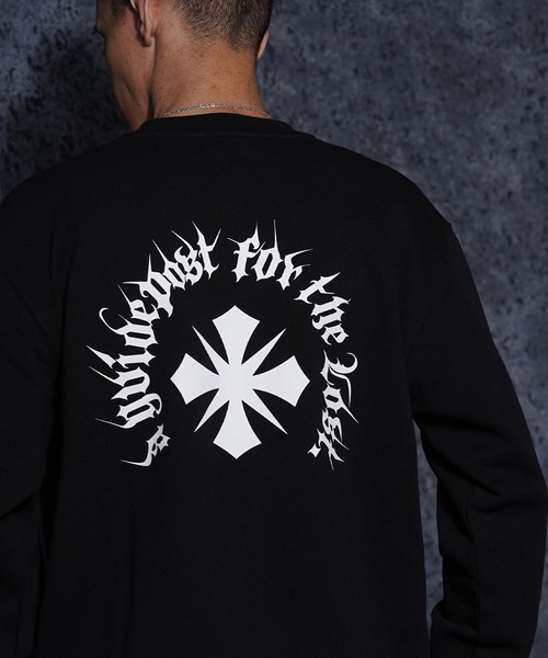 GUIDER(ガイダー)の「【GUIDER】クロス スウェット シャツ / Cross Sweat Shirt(スウェット・メンズ・ブラック/ホワイト系・S/M/L)」の5枚目の写真