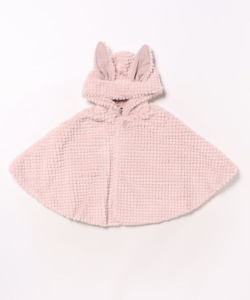HAKKA BABY（ハッカベビー）の「[ベビー]ドットファーポンチョ（ポンチョ・キッズ・ピンク/ベージュ・FREE）」の2枚目の写真