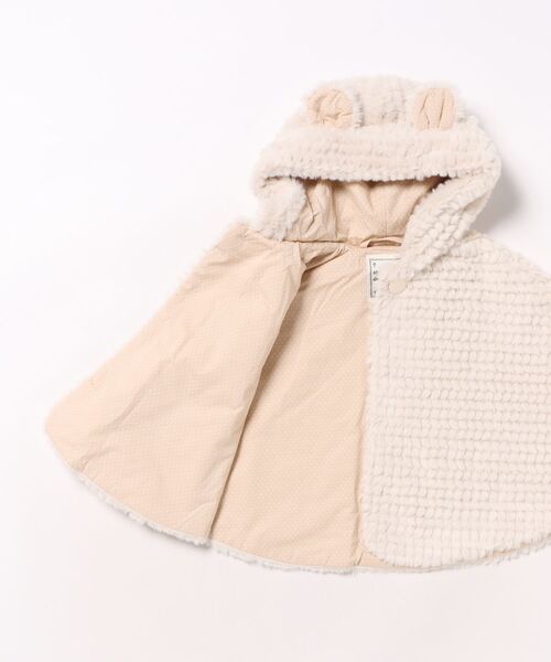 HAKKA BABY（ハッカベビー）の「[ベビー]ドットファーポンチョ（ポンチョ・キッズ・ピンク/ベージュ・FREE）」の4枚目の写真