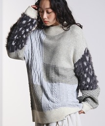 PATCHWORK KNIT TOP