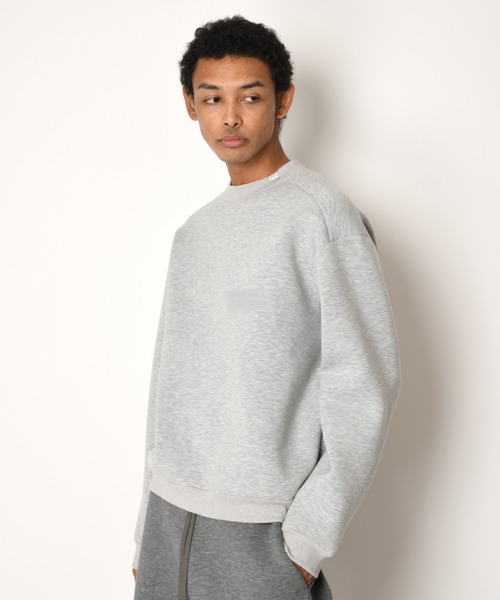 SUPERTHANKS(スーパーサンクス)の「無地クルーネック/Double-knit Crew-neck (無地)(スウェット・メンズ・アッシュグレー/ダークアッシュ/ブラック・S/M/L)」の2枚目の写真