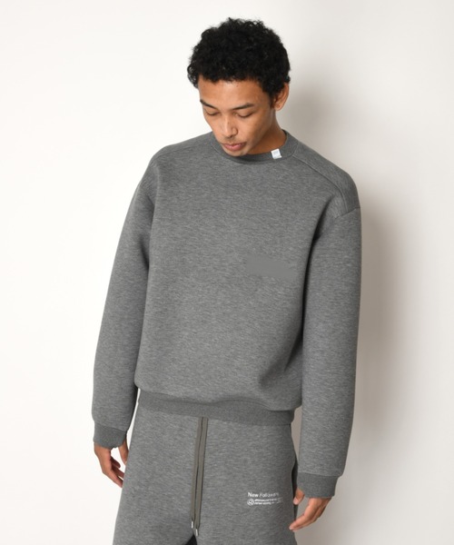 SUPERTHANKS(スーパーサンクス)の「無地クルーネック/Double-knit Crew-neck (無地)(スウェット・メンズ・アッシュグレー/ダークアッシュ/ブラック・S/M/L)」の3枚目の写真