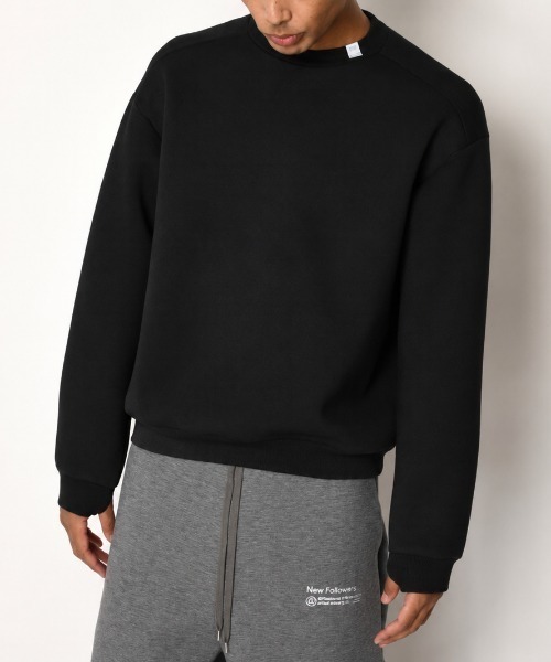 SUPERTHANKS(スーパーサンクス)の「無地クルーネック/Double-knit Crew-neck (無地)(スウェット・メンズ・アッシュグレー/ダークアッシュ/ブラック・S/M/L)」の15枚目の写真