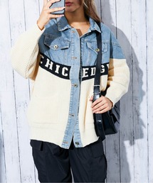 トリココムデギャルソン／デニムドッキングニットジャケット レディース　M tricot COMME des GARCONS（トリココムデギャルソン）の古着