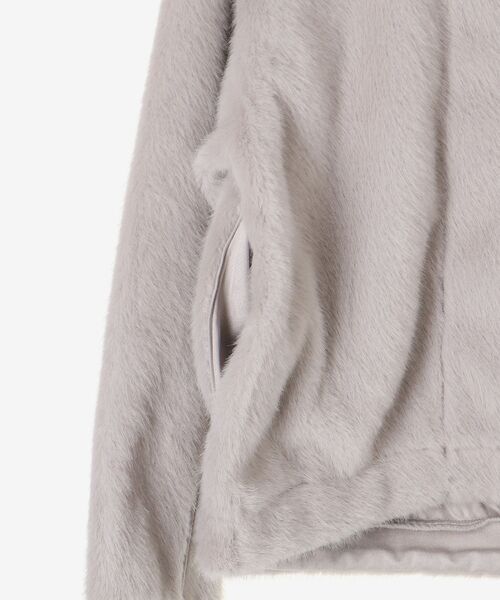 le.coeur blanc（ルクールブラン）の「ミンクタッチスタンドカラーファーブルゾン（ブルゾン・レディース・ブラウン/ライトグレー・38）」の5枚目の写真