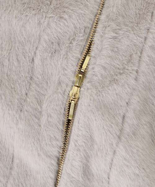 le.coeur blanc（ルクールブラン）の「ミンクタッチスタンドカラーファーブルゾン（ブルゾン・レディース・ブラウン/ライトグレー・38）」の6枚目の写真