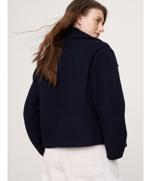 Banana Republic(バナナリパブリック)の「イタリアン メルトン ウール ブレンド カーコート(ピーコート・レディース・ネイビー・S/XS/L/M)」の5枚目の写真