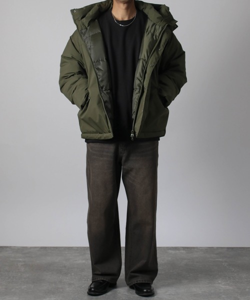 NYLAUS（ナイラス）の「【Nylaus】撥水/防風 ポリタスラン ファイバー中綿 シームレス ハーフジャケット 中綿ジャケット（ダウンジャケット/コート・メンズ・ブラック/カーキ/グレイッシュベージュ/チャコール・M/L）」の22枚目の写真