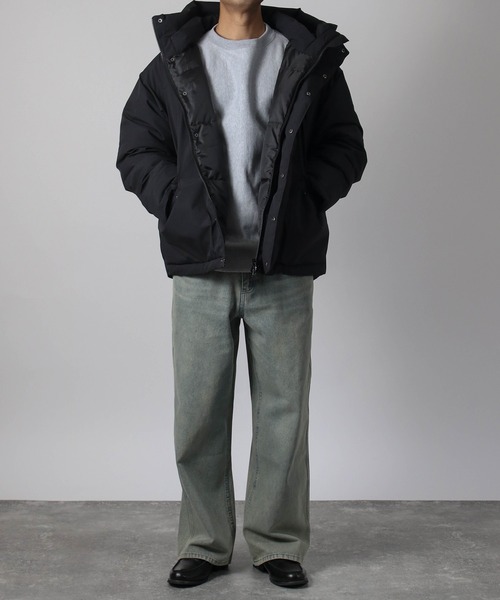 NYLAUS（ナイラス）の「【Nylaus】撥水/防風 ポリタスラン ファイバー中綿 シームレス ハーフジャケット 中綿ジャケット（ダウンジャケット/コート・メンズ・ブラック/カーキ/グレイッシュベージュ/チャコール・M/L）」の9枚目の写真