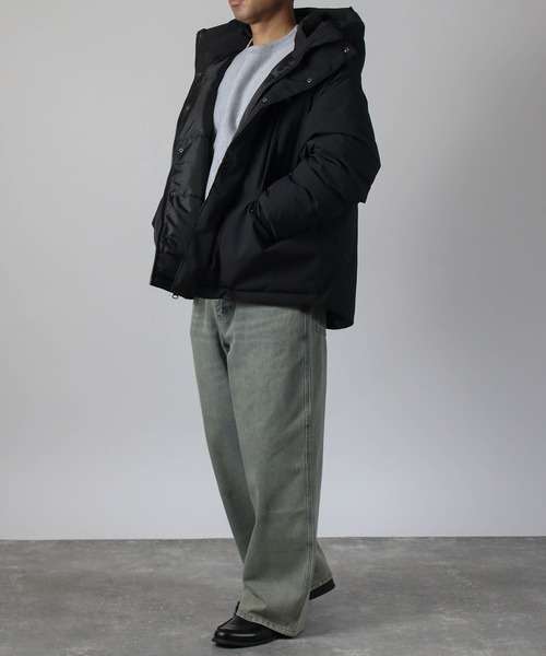 NYLAUS（ナイラス）の「【Nylaus】撥水/防風 ポリタスラン ファイバー中綿 シームレス ハーフジャケット 中綿ジャケット（ダウンジャケット/コート・メンズ・ブラック/カーキ/グレイッシュベージュ/チャコール・M/L）」の11枚目の写真