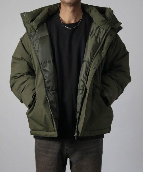 NYLAUS（ナイラス）の「【Nylaus】撥水/防風 ポリタスラン ファイバー中綿 シームレス ハーフジャケット 中綿ジャケット（ダウンジャケット/コート・メンズ・ブラック/カーキ/グレイッシュベージュ/チャコール・M/L）」の7枚目の写真