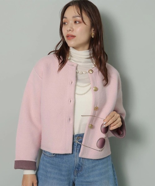 アルページュストーリー　金ボタンニットジャケット 金ボタンFURニットジャケット（ニット/セーター）｜Arpege story