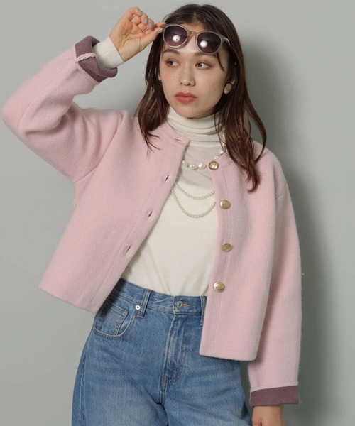 金ボタンFURニットジャケット（ニット/セーター）｜Arpege story