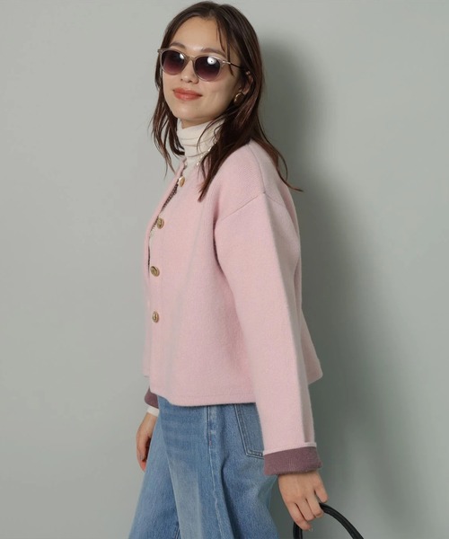 金ボタンFURニットジャケット（ニット/セーター）｜Arpege story